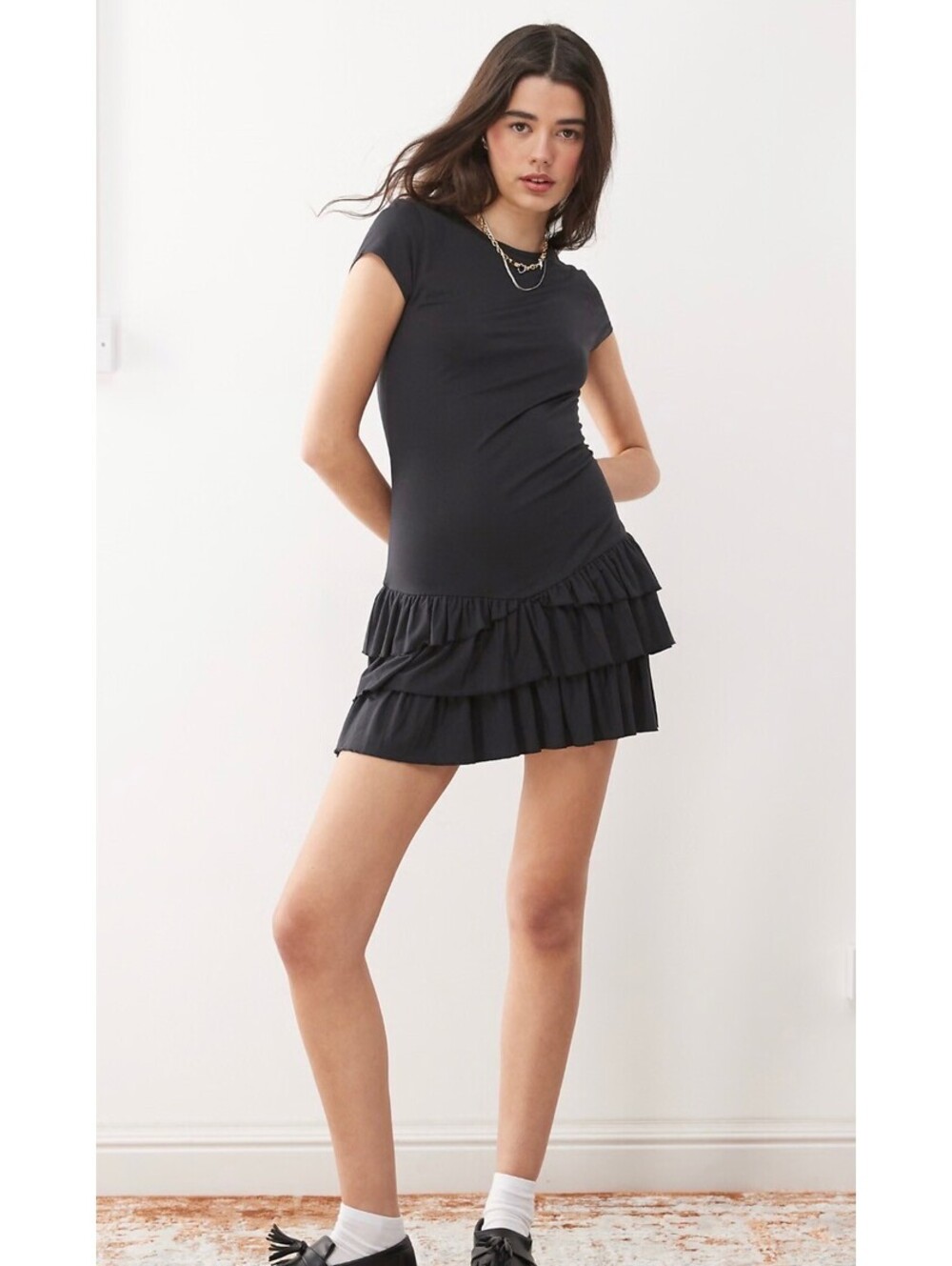 Collusion Ruffle Black Mini Dress - Women's XL NWOT